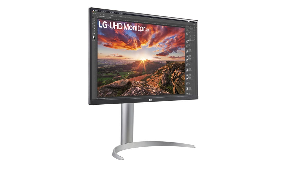 LG Monitor IPS UHD 4K de 27'' cu VESA DisplayHDR™ 400, Vedere din perspectivă, 27UP85NP-W, thumbnail 4