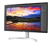 LG Monitor IPS HDR de 31,5'' UHD 4K (3840x2160), Vedere laterală la +15 grade, 32UN650P-W, thumbnail 2