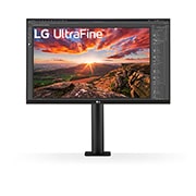 LG Monitor IPS UHD 4K Ergo IPS de 27'' cu USB Type-C™, vedere frontală cu brațul monitorului în centru, 27UN880P-B, thumbnail 2