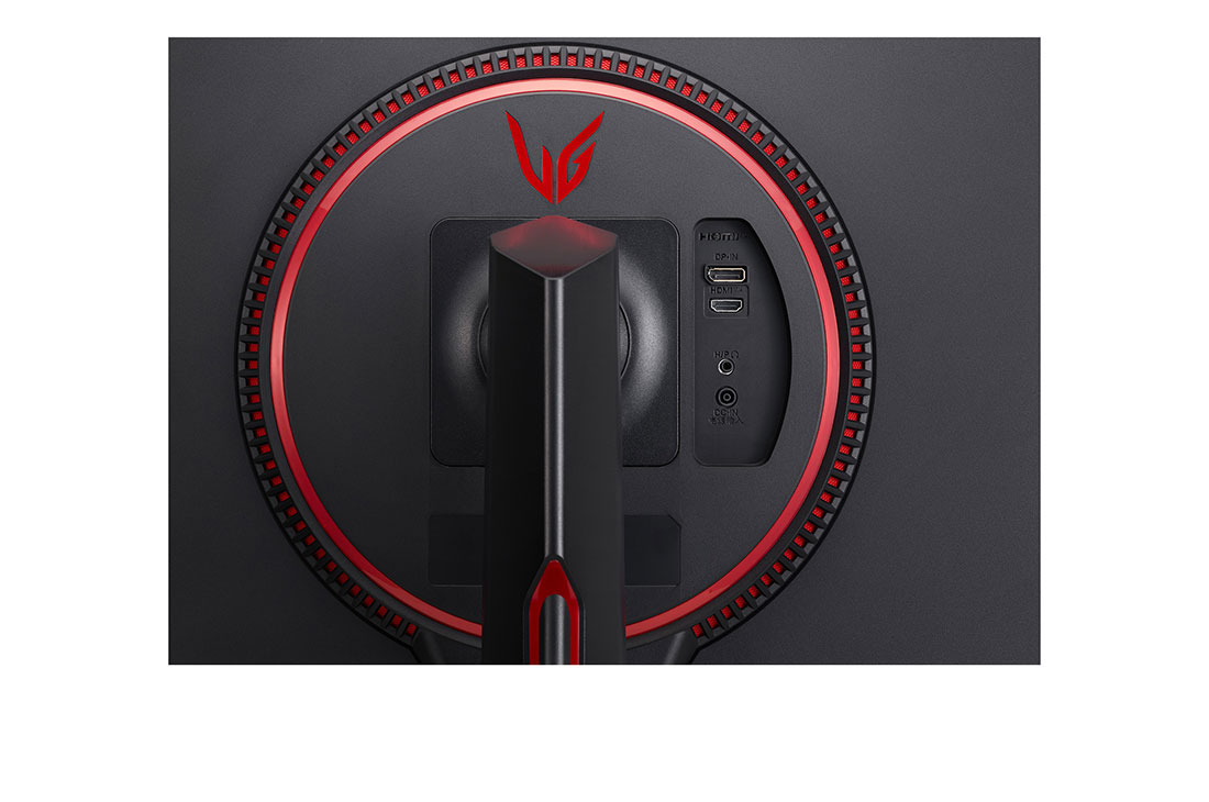 LG Monitor pentru gaming UltraGear™ Full HD IPS 1ms (GtG) de 23,8'', vedere prim-plan a porturilor, 24GN65R-B, thumbnail 8