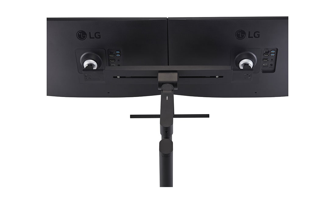 LG Monitor QHD de 27 de inch Ergo Dual, Perspectivă din spate., 27QP88DP-BS, thumbnail 10