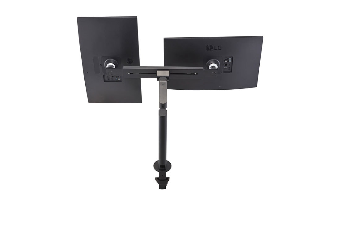 LG Monitor QHD de 27 de inch Ergo Dual, Perspectivă din spate cu modul centru-portret., 27QP88DP-BS, thumbnail 13