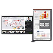 LG Monitor QHD de 27 de inch Ergo Dual, Vedere frontală cu modul centru-portret., 27QP88DP-BS, thumbnail 2