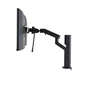 LG Monitor QHD de 27 de inch Ergo Dual, Vedere laterală cu înălțimea monitorului reglată în sus., 27QP88DP-BS, thumbnail 6