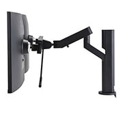 LG Monitor QHD de 27 de inch Ergo Dual, Vedere laterală cu înălțimea monitorului reglată în jos., 27QP88DP-BS, thumbnail 7