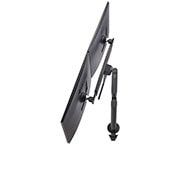 LG Monitor QHD de 27 de inch Ergo Dual, Perspectivă din spate cu brațul monitorului extins spre dreapta., 27QP88DP-BS, thumbnail 11