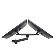 LG Monitor QHD de 27 de inch Ergo Dual, Perspectivă din spate - Un monitor înclinat la -25 de grade și celălalt monitor înclinat la 25 de grade., 27QP88DP-BS, thumbnail 15