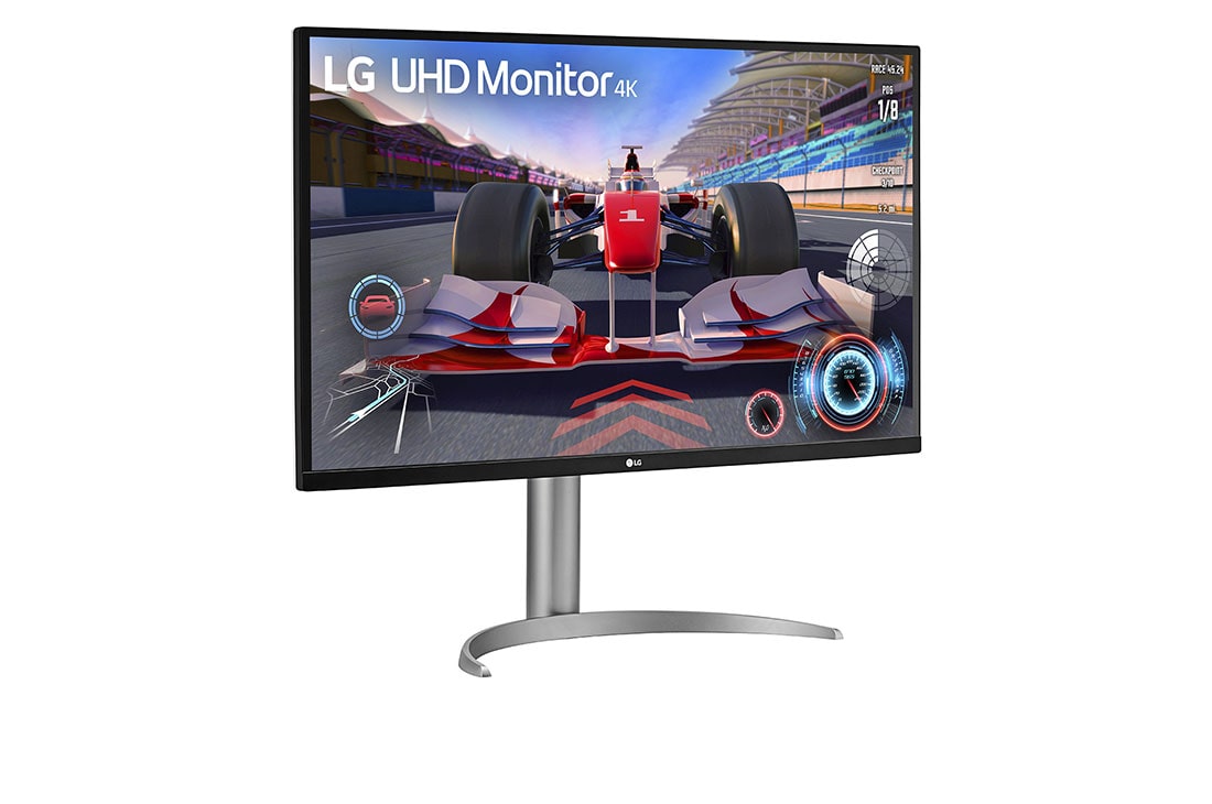LG Monitor UHD 4K HDR de 31.5'', Vedere in perspectiva, 32UQ750P-W, thumbnail 3