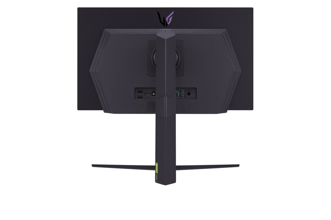 LG Monitor de gaming UltraGear™ OLED de 27 de inch | HDR400 True Black, 240Hz, 0,03ms (GtG), rear view, 27GS95QE-B, thumbnail 7