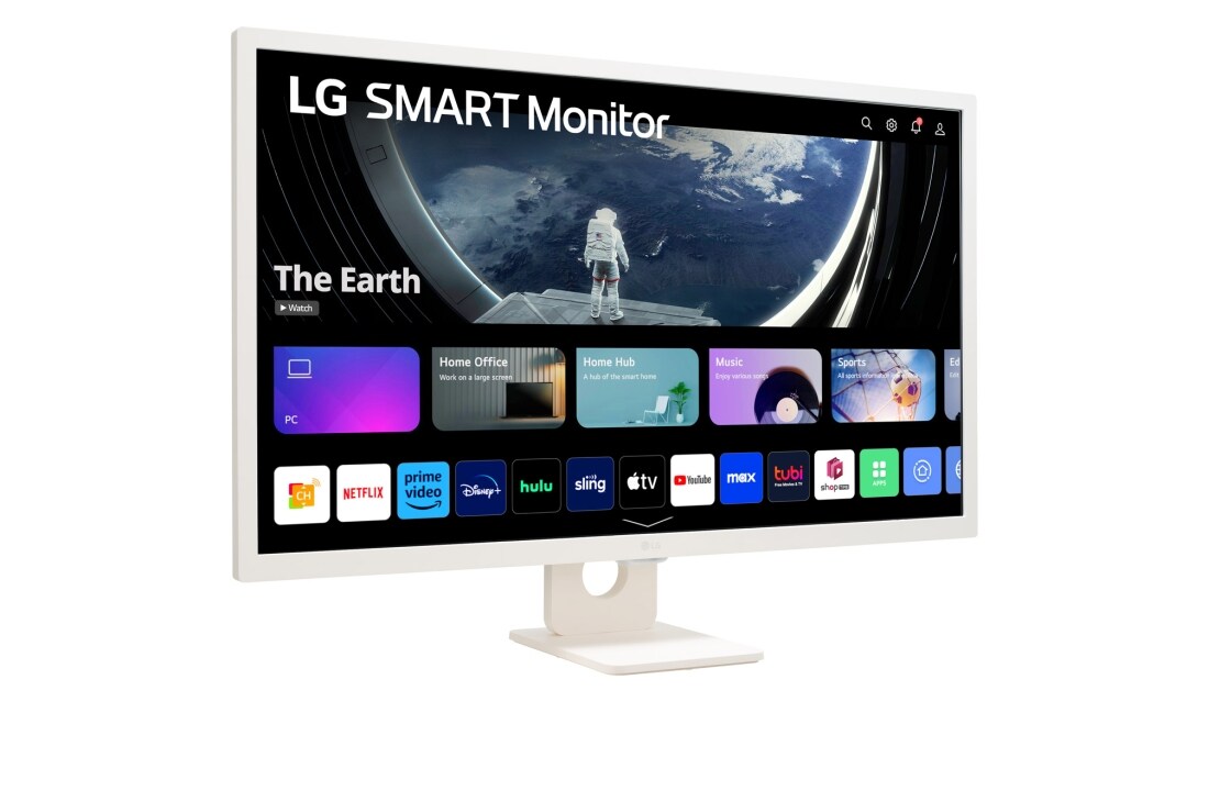 LG Monitor Smart IPS Full HD de 31,5 inch cu webOS, right view , 32SR50F-W, thumbnail 3