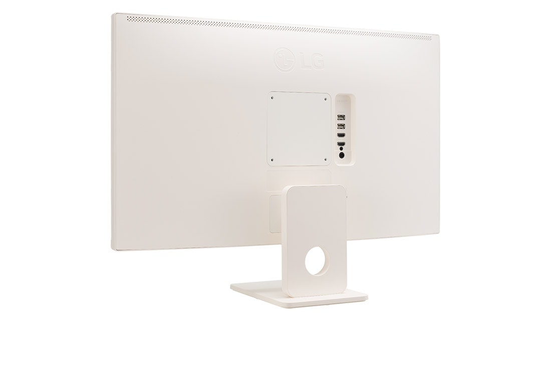 LG Monitor Smart IPS Full HD de 27 inch cu webOS, rear perspective view, 27SR50F-W, thumbnail 7
