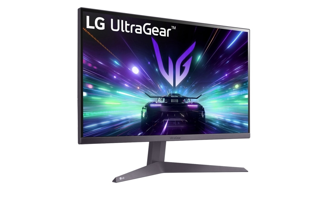 LG Monitor pentru gaming de 24” UltraGear™ FHD 180Hz | 1ms MBR, HDR 10, vedere din perspectivă, 24GS50F-B, thumbnail 4
