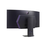 LG Monitor curbat pentru gaming UltraGear™ OLED 45'' | DisplayHDR True Black 400 800R, 240Hz, 0.03ms (GtG), Perspectivă posterioară cu luminile pornite, 45GS95QE-B, thumbnail 10