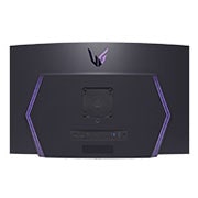LG Monitor curbat pentru gaming UltraGear™ OLED 45'' | DisplayHDR True Black 400 800R, 240Hz, 0.03ms (GtG), Vedere posterioară mărită cu luminile pornite, 45GS95QE-B, thumbnail 12