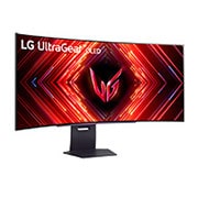 LG Monitor curbat pentru gaming UltraGear™ OLED 45'' | DisplayHDR True Black 400 800R, 240Hz, 0.03ms (GtG), Vedere frontală rotit la +15 grade, 45GS95QE-B, thumbnail 3