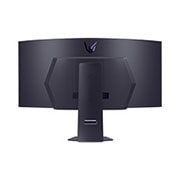 LG Monitor curbat pentru gaming UltraGear™ OLED 45'' | DisplayHDR True Black 400 800R, 240Hz, 0.03ms (GtG), Vedere posterioară cu lumini oprite, 45GS95QE-B, thumbnail 7