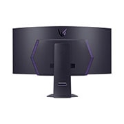 LG Monitor curbat pentru gaming UltraGear™ OLED 45'' | DisplayHDR True Black 400 800R, 240Hz, 0.03ms (GtG), Vedere posterioară cu lumini aprinse, 45GS95QE-B, thumbnail 8