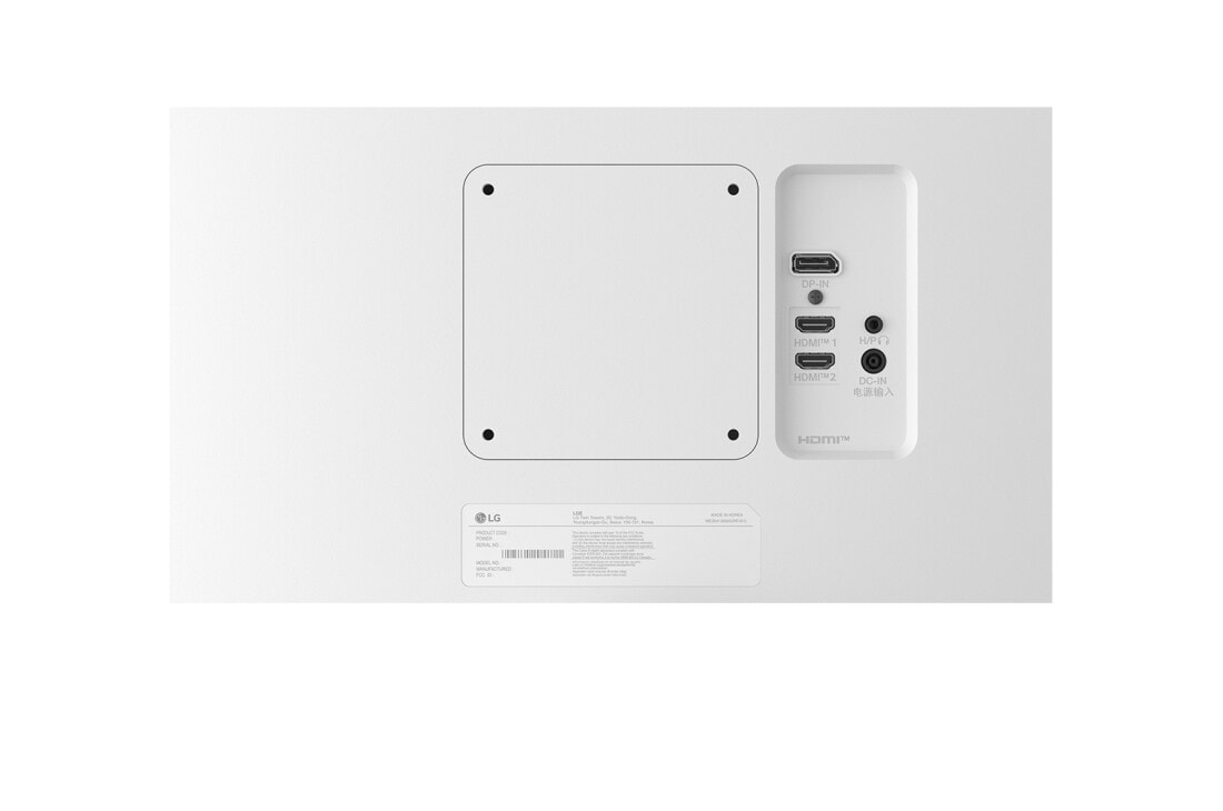 LG Monitor 4K UHD UltraFine™ IPS de 27'', close-up view of ports, 27US500-W, thumbnail 9