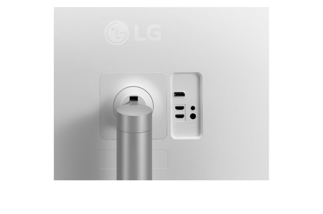 LG Monitor UltraFine™ IPS 4K UHD de 32'' HDR10, Zoom in of ports, 32UN650K-W, thumbnail 8