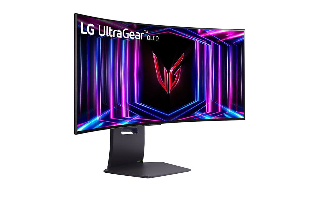 LG Monitor de gaming LG UltraGear OLED curbat 34”, QHD, 240Hz, 0,03ms (GtG), NVIDIA G-SYNC, AMD FreeSync Premium Pro, HDR400, Vedere frontală rotit la +45 grade, 34GS95QE-B, thumbnail 4