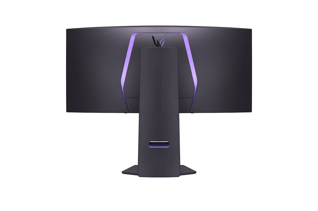 LG Monitor de gaming LG UltraGear OLED curbat 34”, QHD, 240Hz, 0,03ms (GtG), NVIDIA G-SYNC, AMD FreeSync Premium Pro, HDR400, Vedere posterioară cu lumini aprinse, 34GS95QE-B, thumbnail 8
