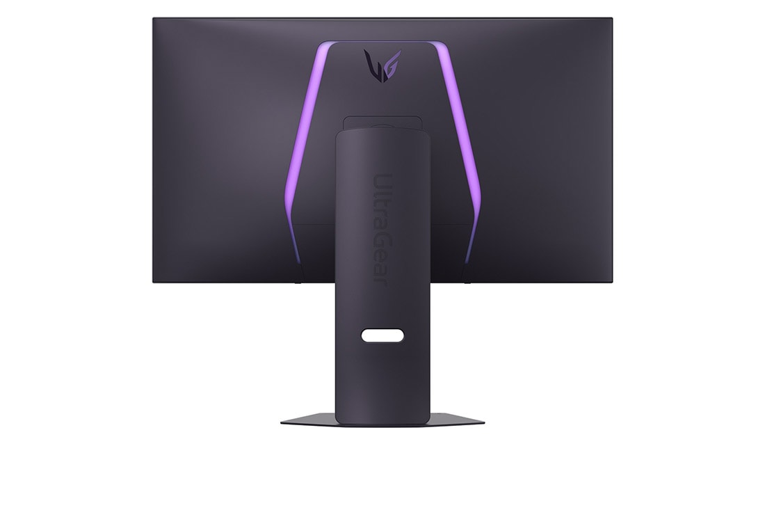 LG Monitor pentru gaming 32'' UltraGear™ Dual-Mode OLED | 4K UHD, 0.03ms (GtG), DisplayHDR True Black 400, side view with lights on, 32GS95UV-B, thumbnail 6