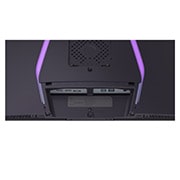 LG Monitor pentru gaming 32'' UltraGear™ Dual-Mode OLED | 4K UHD, 0.03ms (GtG), DisplayHDR True Black 400, close-up view of the rear emblem, 32GS95UV-B, thumbnail 8