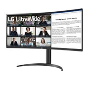 LG Monitor curbat UltraWide QHD de 34'' cu USB Type-C™, -15 degree side view, 34WR55QK-B, thumbnail 2