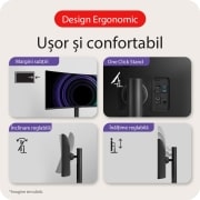 LG Monitor curbat UltraWide QHD de 34'' cu USB Type-C™, Usor si confortabil, 34WR55QK-B, thumbnail 16