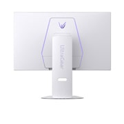 LG Monitor pentru gaming,  LG UltraGear™ de 32 inci, 144Hz , UHD 4K AI Smart | 1ms (GtG), webOS, rear view with lights on, 32G810SA-W, thumbnail 4