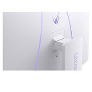 LG Monitor pentru gaming,  LG UltraGear™ de 32 inci, 144Hz , UHD 4K AI Smart | 1ms (GtG), webOS, close-up view of the rear emblem, 32G810SA-W, thumbnail 10