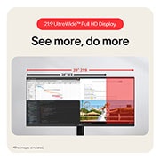 LG Monitor IPS UltraWide 21:9 WFHD (2560 x 1080) de 34”, Vedere porturi I/O din spate, 29U511A-B, thumbnail 12