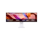 LG Monitor de 49” UltraWide Dual QHD (5120 x 1440) la 144Hz Nano IPS curbat, Vedere frontală, 49U950A-W, thumbnail 1