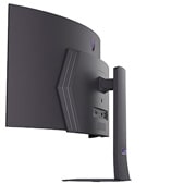 LG Monitor pentru gaming curbat LG UltraGear™ OLED de 45” WQHD, 240Hz | 0.03ms (GtG), DisplayHDR True Black 400, USB-C (PD 65W) & HDMI 2.1, vedere posterioară cu lumini oprite, 45GX900A-B, thumbnail 6