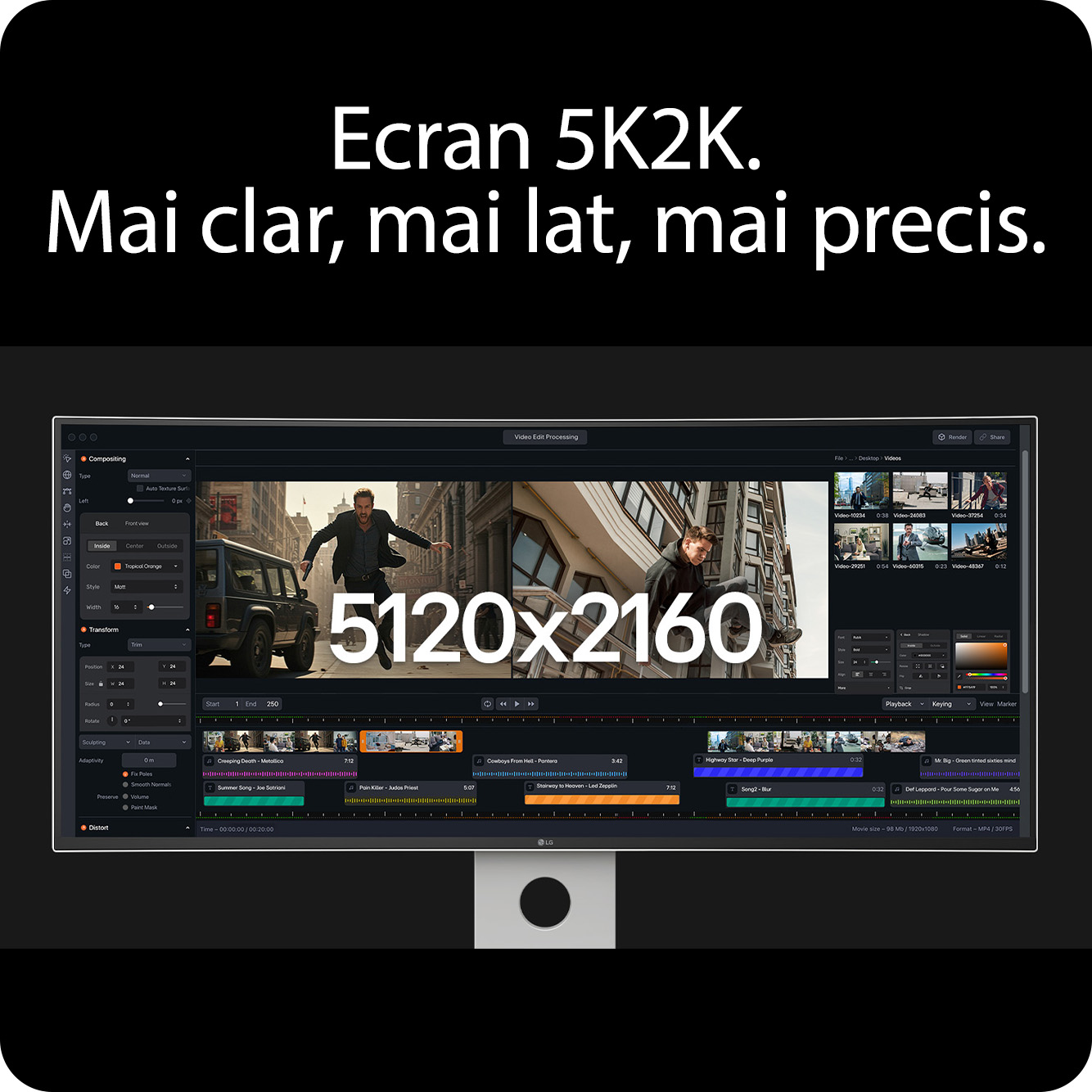 LG Monitor UltraFine™ 40'' Nano IPS Black 5K2K cu Thunderbolt™ 5, 5K2K Display, 40U990A-W, thumbnail 12