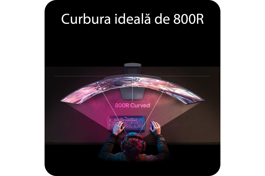 LG Monitor de gaming OLED LG UltraGear™ de 45'', curbură 800R, rezoluție 5K2K, rată de refresh de 165Hz, 45GX950A-B, thumbnail 12
