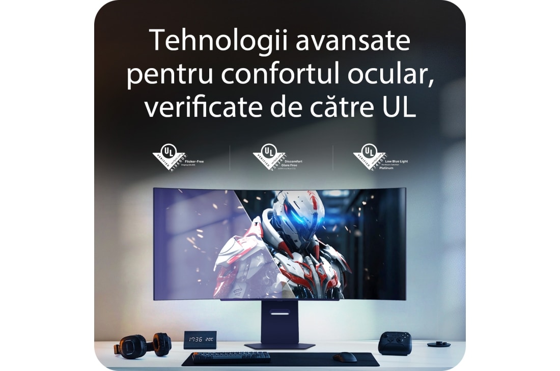 LG Monitor de gaming OLED LG UltraGear™ de 45'', curbură 800R, rezoluție 5K2K, rată de refresh de 165Hz, 45GX950A-B, thumbnail 14