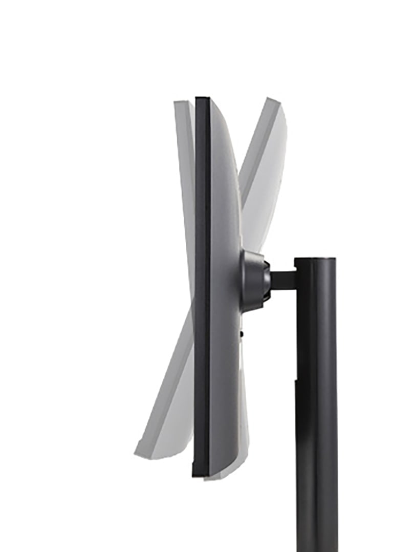 The monitor offering tilt adjustment.