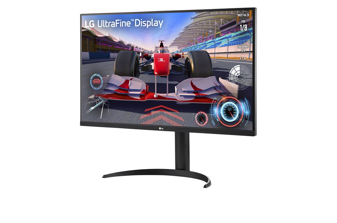 LG Monitor LG UltraFine de 32'', afișaj 4K, HDR10, Black Stabiliser, difuzoare stereo, Vedere laterală la -15 grade, 32UR550K-B, thumbnail 4