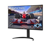 LG Monitor LG UltraFine de 32'', afișaj 4K, HDR10, Black Stabiliser, difuzoare stereo, Vedere laterală la -15 grade, 32UR550K-B, thumbnail 4