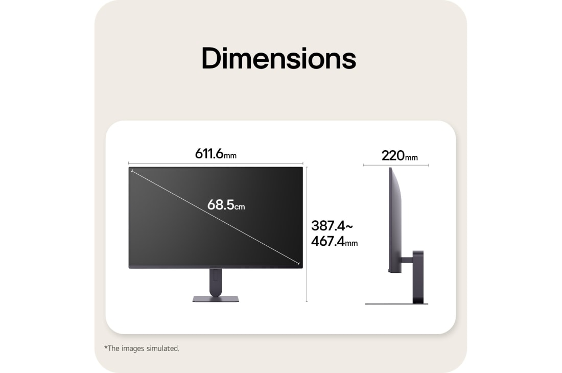 LG Monitor de gaming LG UltraGear™ G4 de 27”, Full HD IPS, 144 Hz, cu reglare pe înălțime și înclinare, Vederi frontale și laterale ale unui monitor de gaming, ilustrând dimensiunile generale și designul profilului acestuia., 27G414B-B, thumbnail 12