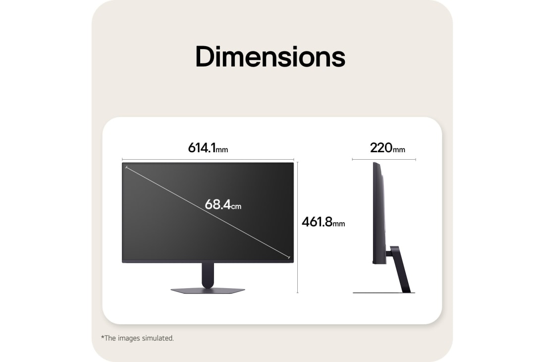 LG Monitor pentru gaming FHD 200Hz UltraGear™ G5 de 27'', Vederi frontale și laterale ale unui monitor de gaming, ilustrând dimensiunile generale și designul profilului acestuia., 27G523B-B, thumbnail 13
