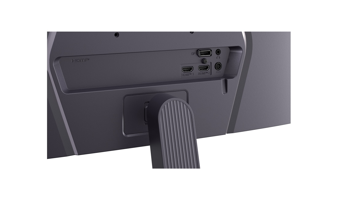 LG Monitor pentru gaming FHD 200Hz UltraGear™ G5 de 27'', Vedere din spate a monitorului arătând zona de atașare a suportului și porturile din spate, 27G523B-B, thumbnail 14