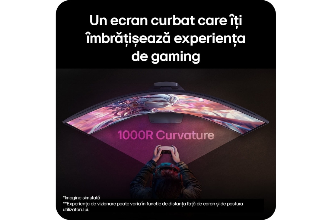 LG Monitor Gaming Curbat 52'' 5K2K WUHD, 240Hz, 1ms, VESA DisplayHDR 600, Curbură 1000R, DP 2.1 & USB-C 90W, 52G930B-B, thumbnail 7