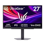LG Monitor de gaming LG UltraGear™ 27 inch 180Hz 4K UHD 27G810A cu mod dual, DCI-P3 95% (tipic), VESA DisplayHDR™ 400, 1ms GtG, HDMI 2.1, vedere frontală, 27G810A-B, thumbnail 1
