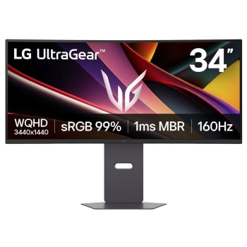 Monitor de gaming curbat LG UltraGear™ de 34", WQHD, cu rată de refresh de 160 Hz