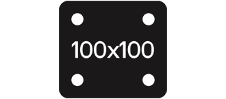 Pictogramă de montaj pe perete 100x100.