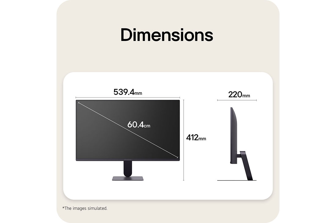 LG Monitor de gaming LG UltraGear™ G4 de 24”, IPS Full HD, 144 Hz, Vederi frontale și laterale ale unui monitor de gaming, ilustrând dimensiunile generale și designul profilului acestuia., 24G411B-B, thumbnail 13