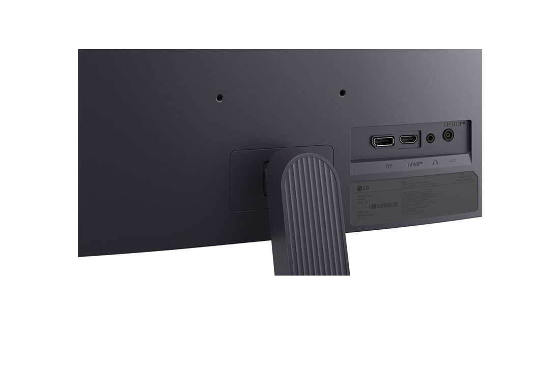 LG Monitor de gaming LG UltraGear™ G4 de 24”, IPS Full HD, 144 Hz, Vedere din spate a monitorului arătând zona de atașare a suportului și porturile din spate, 24G411B-B, thumbnail 14