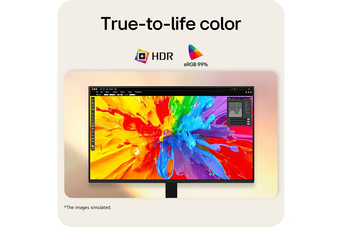 LG Monitor LG U4 de 27”, IPS Full HD, 144 Hz, Monitorul LG FHD afișând o imagine vibrantă cu suport HDR și acoperire a culorilor sRGB 99%., 27U411B-B, thumbnail 5